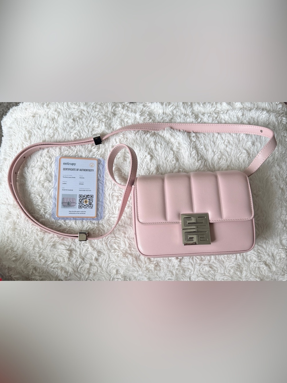 Givenchy Blush Quilted Leather Mini Shoulder Bag